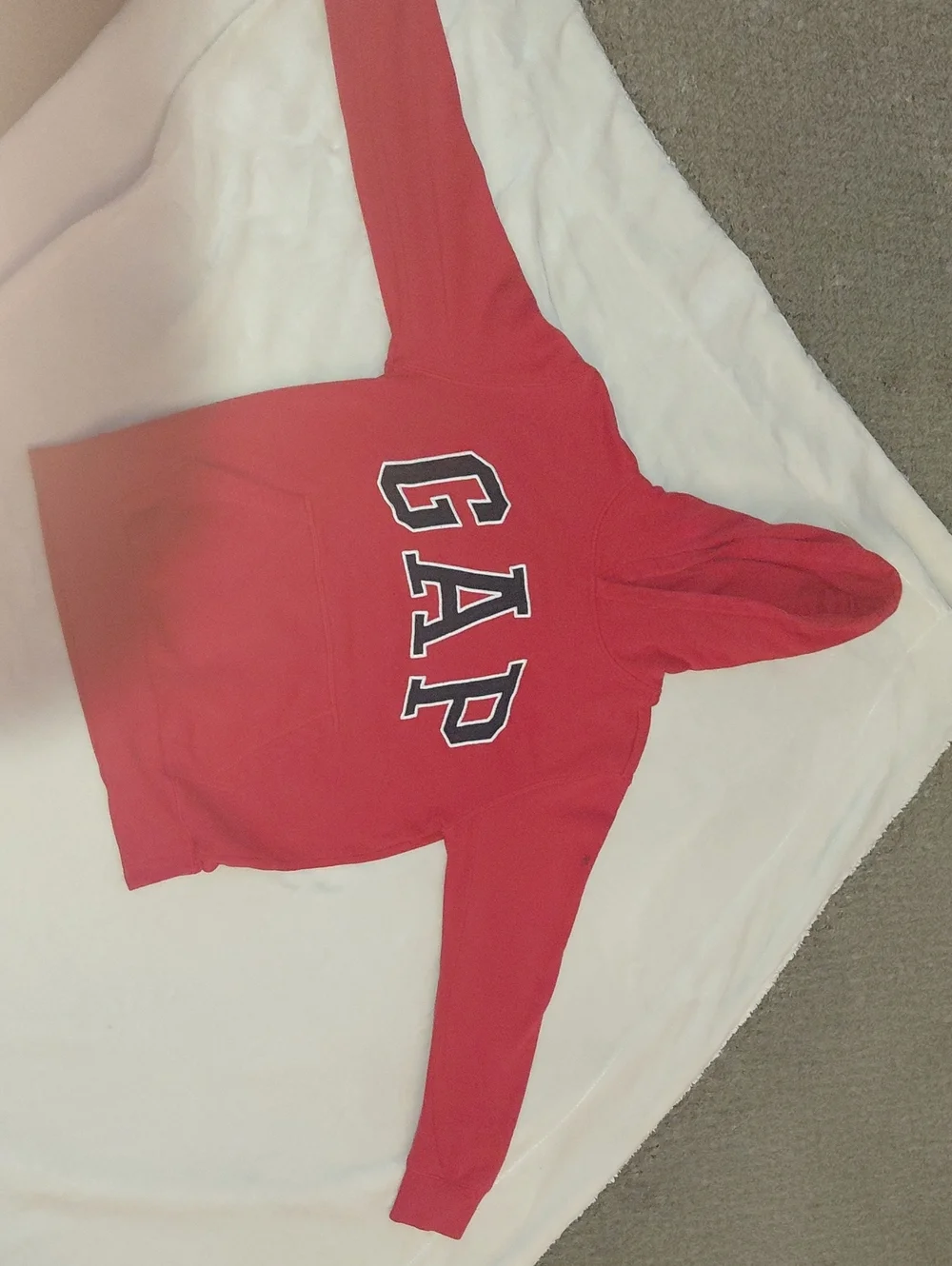GAP Red Pullover Hoodie with Contrasting Logo